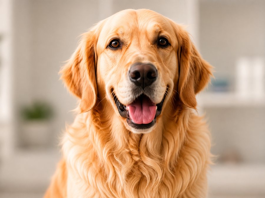 Portret golden retrievera