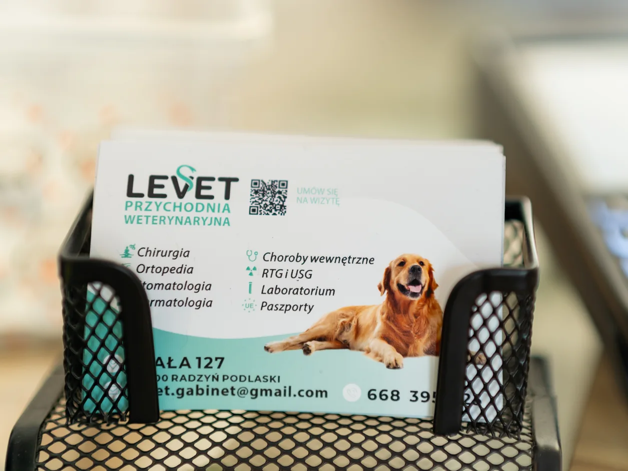 Materiały informacyjne Przychodni Weterynaryjnej LEVET